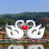 Decorative Modern City Swan Stainless Steel Carving Pair Sculpture for Sale