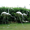 High Polished Large Stainless Steel City Crane Bird Sculpture for Garden