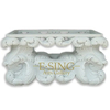 Natural Marble Table with Flower Carving for Home Garden