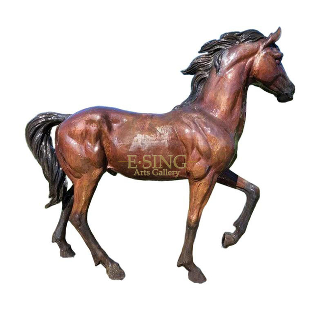 Full Size Wild West Patina Copper Mustang Sculpture for Lodge