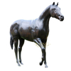Hand-Chiseled Luxury Hotel Galloping Bronze Horse Art Installation