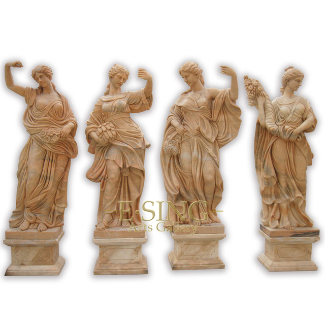 Hand Carved Stone Women Sculptures Four Season Marble Statue