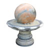 Natural Spinning Marble Water Fountain Spinning White Stone Ball