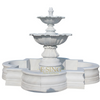 Garden Layers White Natural Marble Fountain with Pool for Outside
