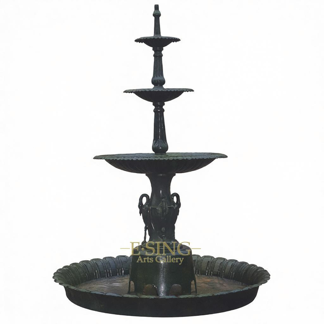 Western Style Outdoor Decorative Large Cast Iron Garden Water Fountain