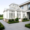 Rectangular Wrought Iron White Pavilion Metal Decorative Gazebo