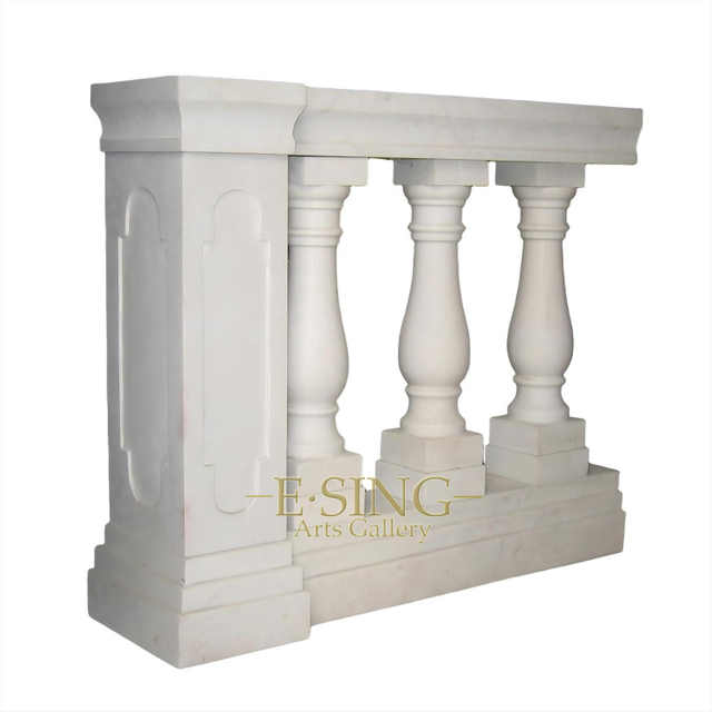 Marble Balustrade White Marble Balustrade with Balcony Railing Designs