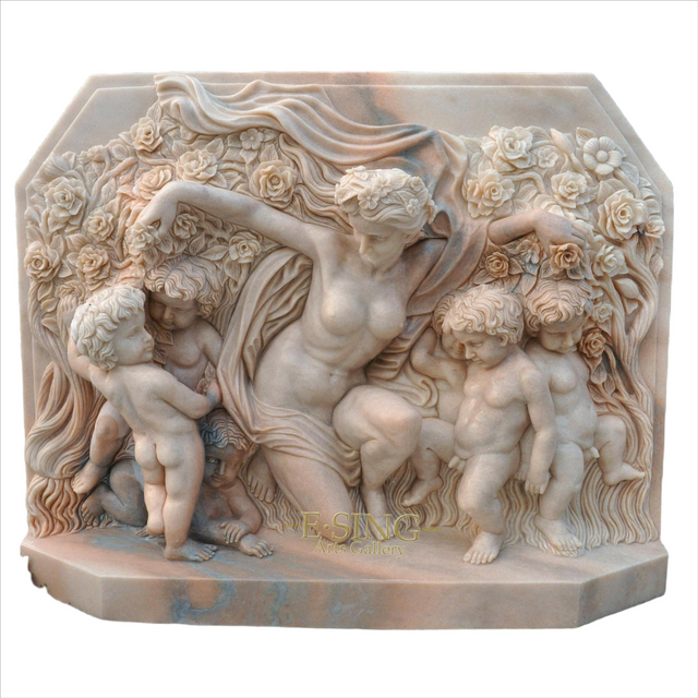Hot Sale Hand Carved Modern Figure Wall Marble Relief Sculpture