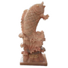 Large Sculpture Natural Stone Ornaments Sunset Red Marble Fish Statue