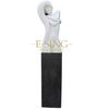 Customization Outdoor Decoration Simple Art White Marble Abstract Garden Stone Sculpture