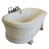 Classic Famous Big White Stone Marble Freestanding Bathtub for Home Decoration