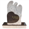 Heart Design Hot Sale Monuments Stone Classic Weeping Angel Gravestone