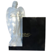 Graveyard Granite Headstone Marble White Angel Wings Monument Tombstone