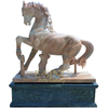Natural Stone Carved Outdoor Art Work Marble Horse Statue for Sale