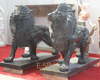 Garden Carved Large Animal Black Stone Lion Statue for Sale