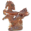 Best Selling Custom Life Size Red Marble Horses Statue