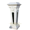 Stone Decorative Round White Marble Column Bases for Sculptures