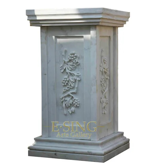 European Style Decorative Marble Column Marble Pillar Pedestal Base for Statue Sculpture