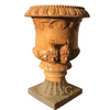 Hand Carved Outdoor Natural Yellow Marble Flowerpot