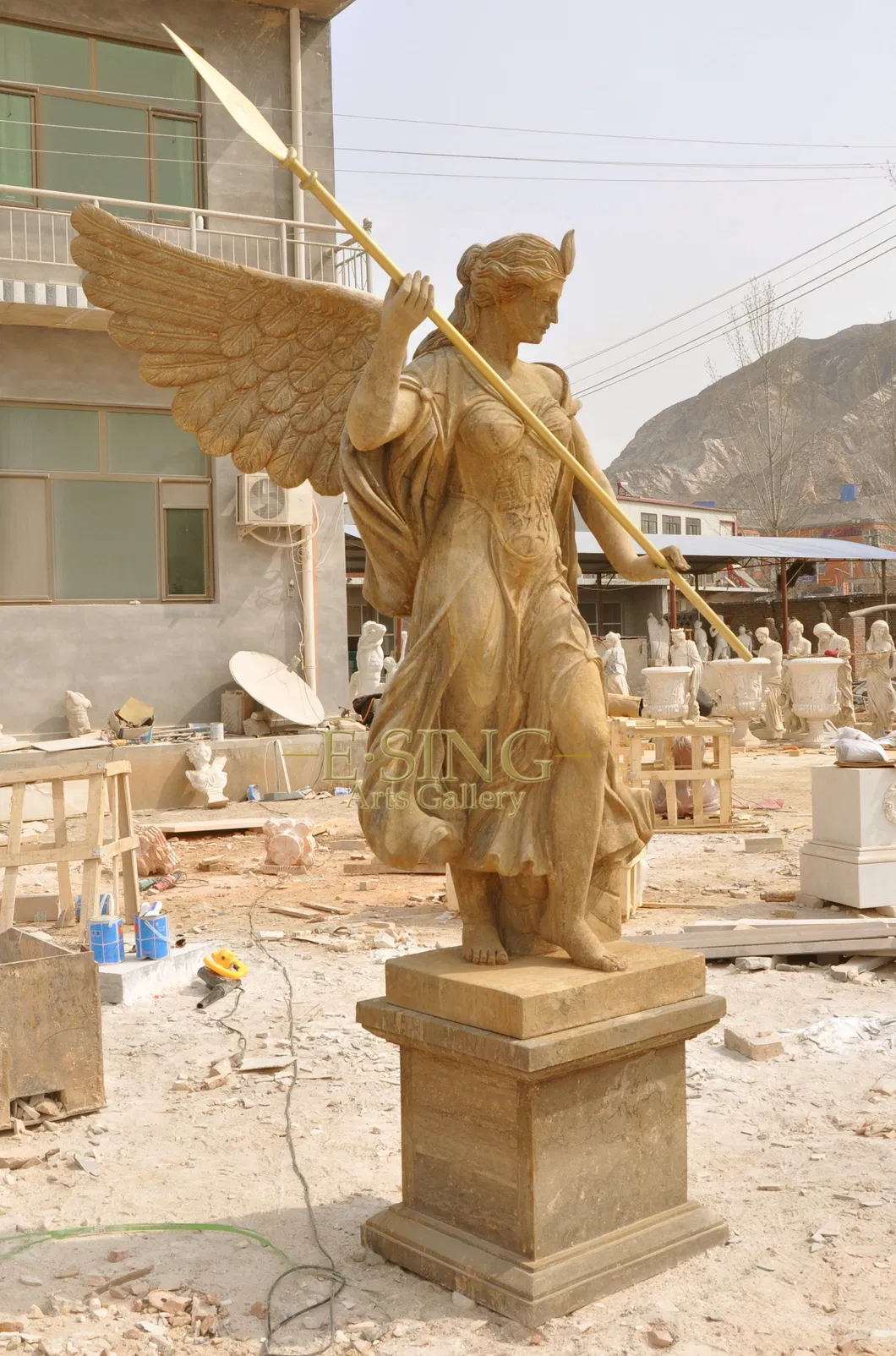 Antique Marble Statue Hand Statue Beautiful Decorate Large Cupid and Psyche Marble Statue