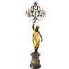 Antique Style Brass Carved Art Lamps Large Statue Light for Sales
