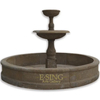 Hand Carved Natural Antique Black Marble Garden Fountain