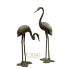 Outdoor Decoration Metal Bronze Animal Antique Birds Crane Sculpture