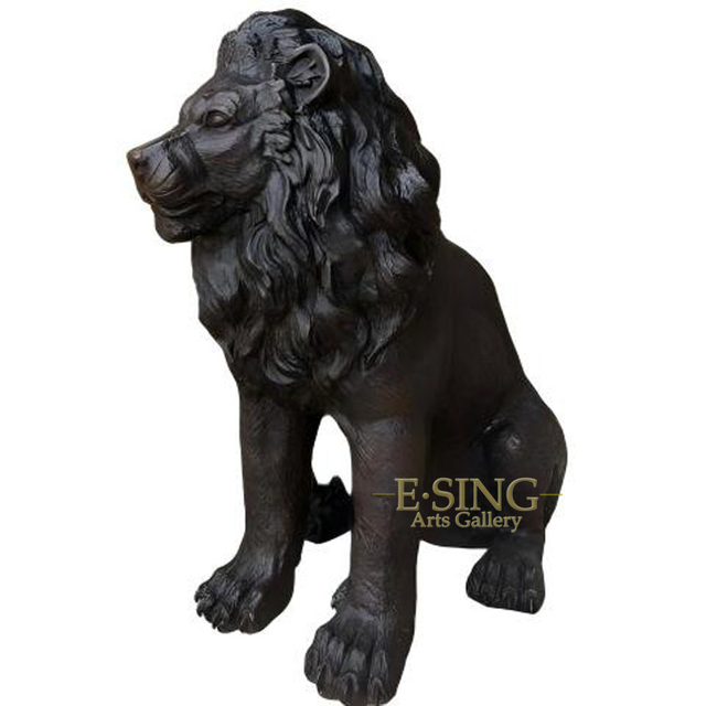 Detailed Casting Bronze Lion Entryway Console Centerpiece