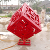 Beautiful Square Carving Stainless Steel Outside Sculpture for Sale
