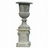 Outdoor Garden Ornament Metal Craft Planter Life Size Flower Pot Relief Large Antique Casting Iron Flowerpot