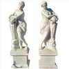 White Garden Outdoor Marble Statue Lady Life Size Modern Sculpture