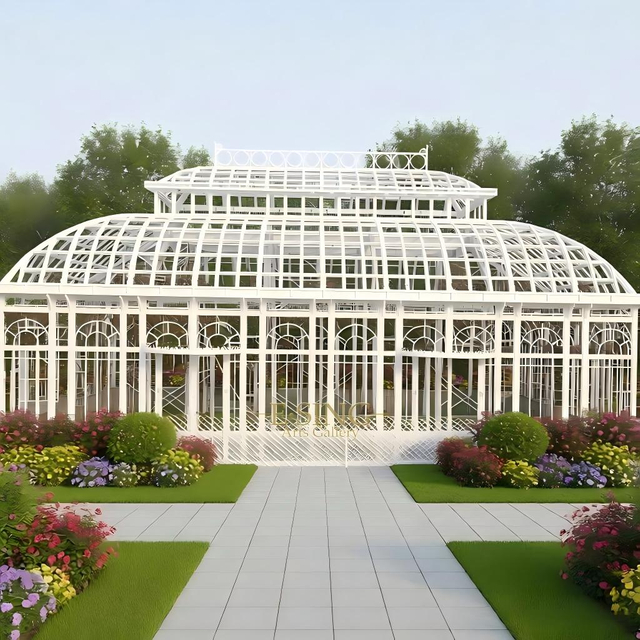 Wrought Iron Prefabricated Victorian Glass Conservatory for Garden