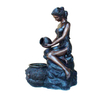 Outdoor Garden Large Life Size Lady Angel Garden Metal Bronze Water Fountain Statue