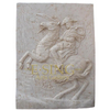 Life Size White Stone Man Sculpture Wall Relief Carving for Sale