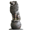 Customized Outdoor Life Size Bronze Gate Sitting Lion Brass Statue Sculpture for Sale