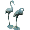 Outdoor Decoration Metal Bronze Animal Antique Birds Crane Sculpture