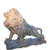 Outdoor Garden Animal Roaring Marble Stone Lion of Statue for Sale