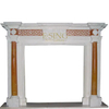 Good Carving Modern Large Mix Color Marble Fireplace