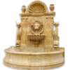 China Garden Yellow Marble Water Flower Wall Fountain for Sale