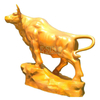 Outdoor Resin Art Animal Decor Fiberglass Life Size Cottle Statue