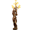 Antique Style Brass Carved Art Lamps Large Statue Light for Sales