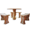 Different Designs Home Decoration Garden Natural Marble Table and Chair Set
