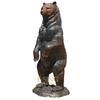 Outdoor Metal Large Bronze Animal Sculpture Brass Standing Bear Statue