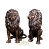 Bronze Lion Copper Garden Ornaments Metal Handcrafts Door Lion Statue Sculpture