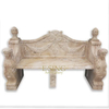 Hand Carved Marble Carving Outdoor Custom Size Stone Bench for Garden Decoration