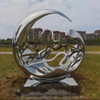 Western Style Outside Circle Stainless Steel Sculpture for Sale