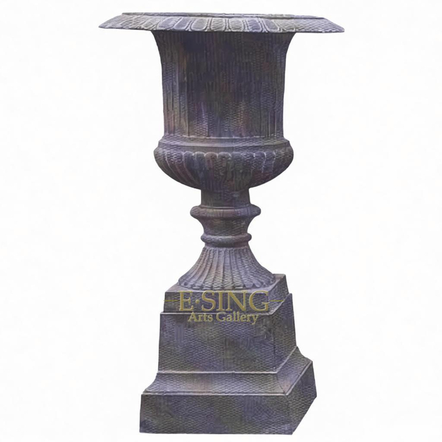 Decor Antique Art Metal Flowerpots Cast Iron Urns for Garden