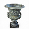 New Design Western Style Outdoor Decorative Modern Art Metal Flower Pots Hand Casting Iron Garden Flowerpot