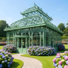 Wrought Iron Tropical Glass Conservatory Greenhouse Steel Glasshouse