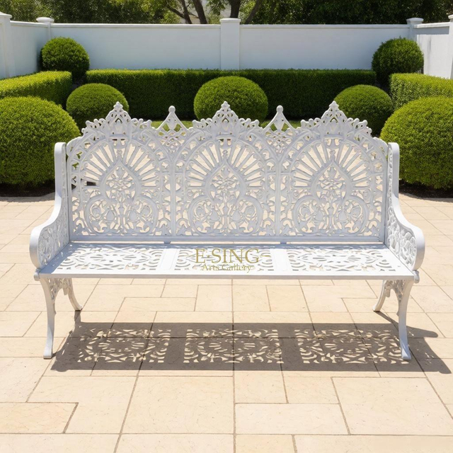 Outdoor High Quality Antique Iron Casting Rest Bench for Garden